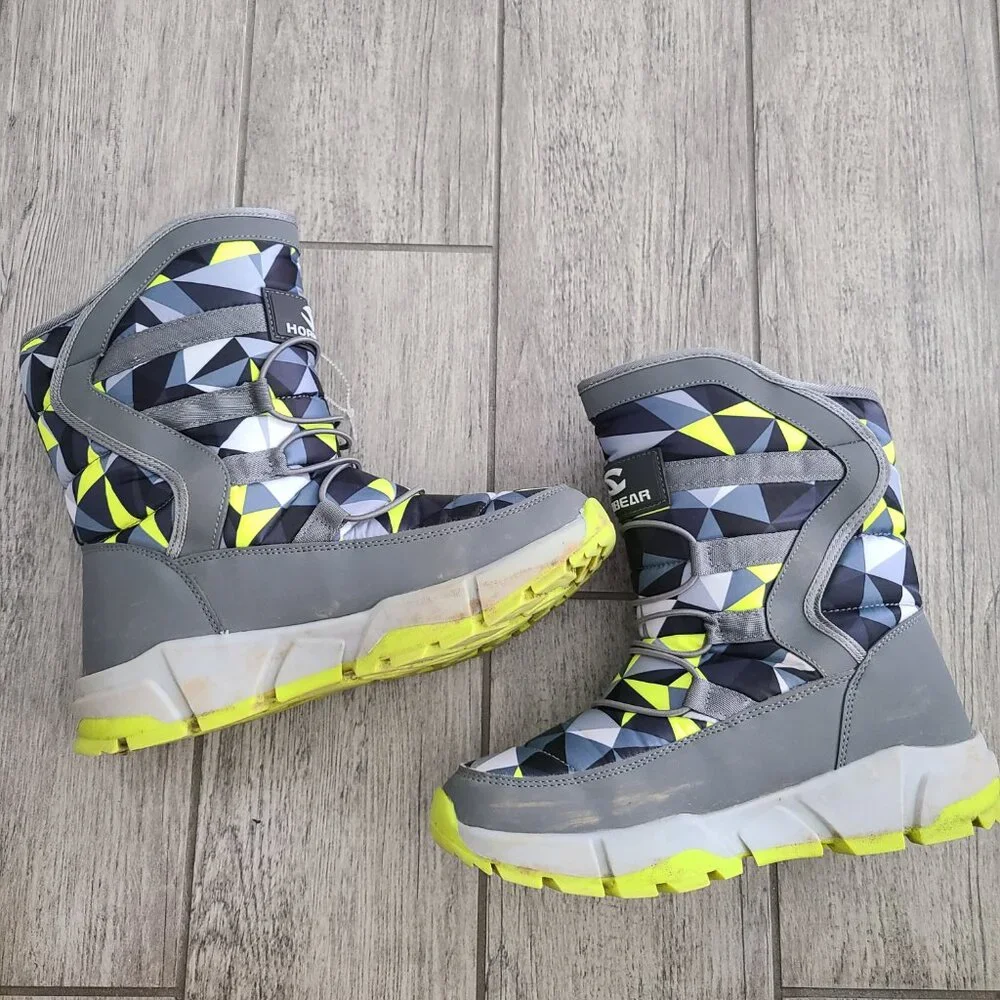 Hobibear Women's Geometric Print Insulated Snow Boots Size 40 (US 8) - Picture 7 of 11